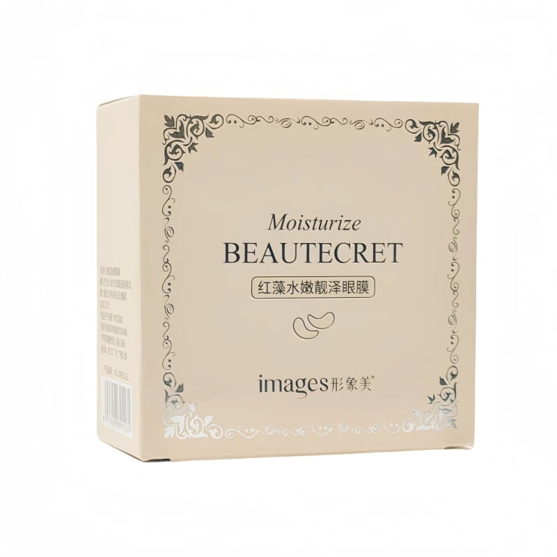 60 Pieces of Red Algae Eye Mask, a Multi-Purpose Eye Patch Containing Red Algae Extract, Sodium Hyaluronate and Other Ingredients, Which Hydrates and Moisturizes the Skin, Provides Gentle Eye Care, Has a Light and Moisturizin