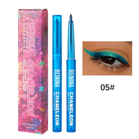 Shiny Chameleon Metallic Blue Eyeliner Gel Pen Eyeshadow