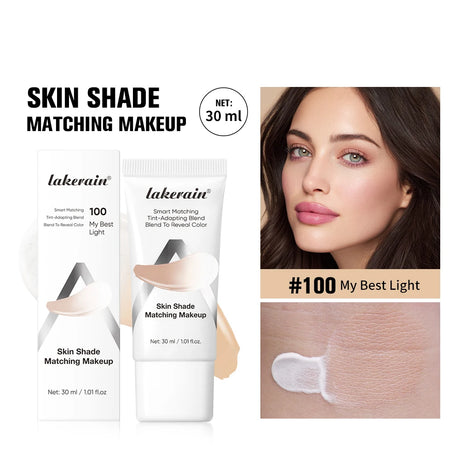 Lakerain Color Changing Liquid Foundation Coverage Skin Shade Matching Makeup SPF15 Moisturizing Even Toning Natural Makeup