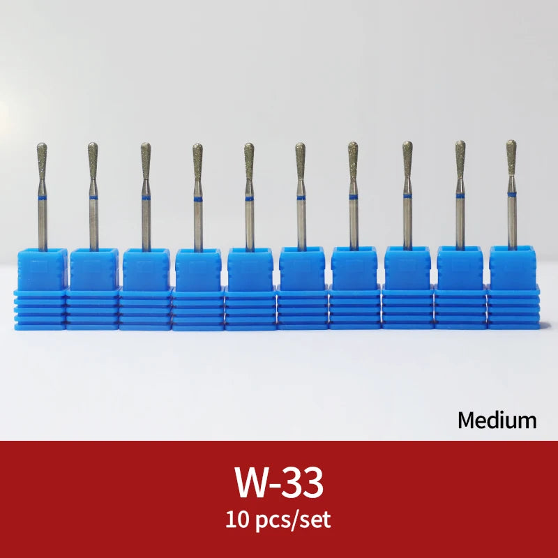 Diamond Ceramic Nail Drill Bits Milling Cutter For Manicure Left Right Rotary Cuticle Files Buffer DIY Nails Accessories Tools
