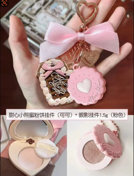 Flower Sweetie Bear Collection Setting Powder 2.5g Pendant Package Hanging Matte Soft Focus Oil Control Makeup Cosmetic