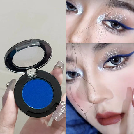 Single Klein Blue Smoked Blue Eye Shadow Palette Gothic Red Pigments Smoked Eye Makeup White Lying Silkworm Eyeshadow Eyeliner