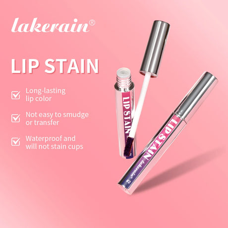 Peel Off Lip Stain 3 Colors Reveal Long Lasting Waterproof Pink Lip Tint Transfer Proof Non-stick Cup Lip Stain Women's Cosmetic