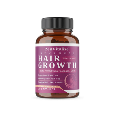 Hair Growth Vitamins for Women and Men - with Biotin & Saw Palmetto, Naturally Regrow Stronger & Healthier Hair, Skin and Nails