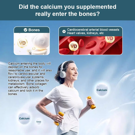 Bone Collagen Capsules 120 Count Supports Joint Cartilage Collagen Production Calcium Absorption And Immune System Health