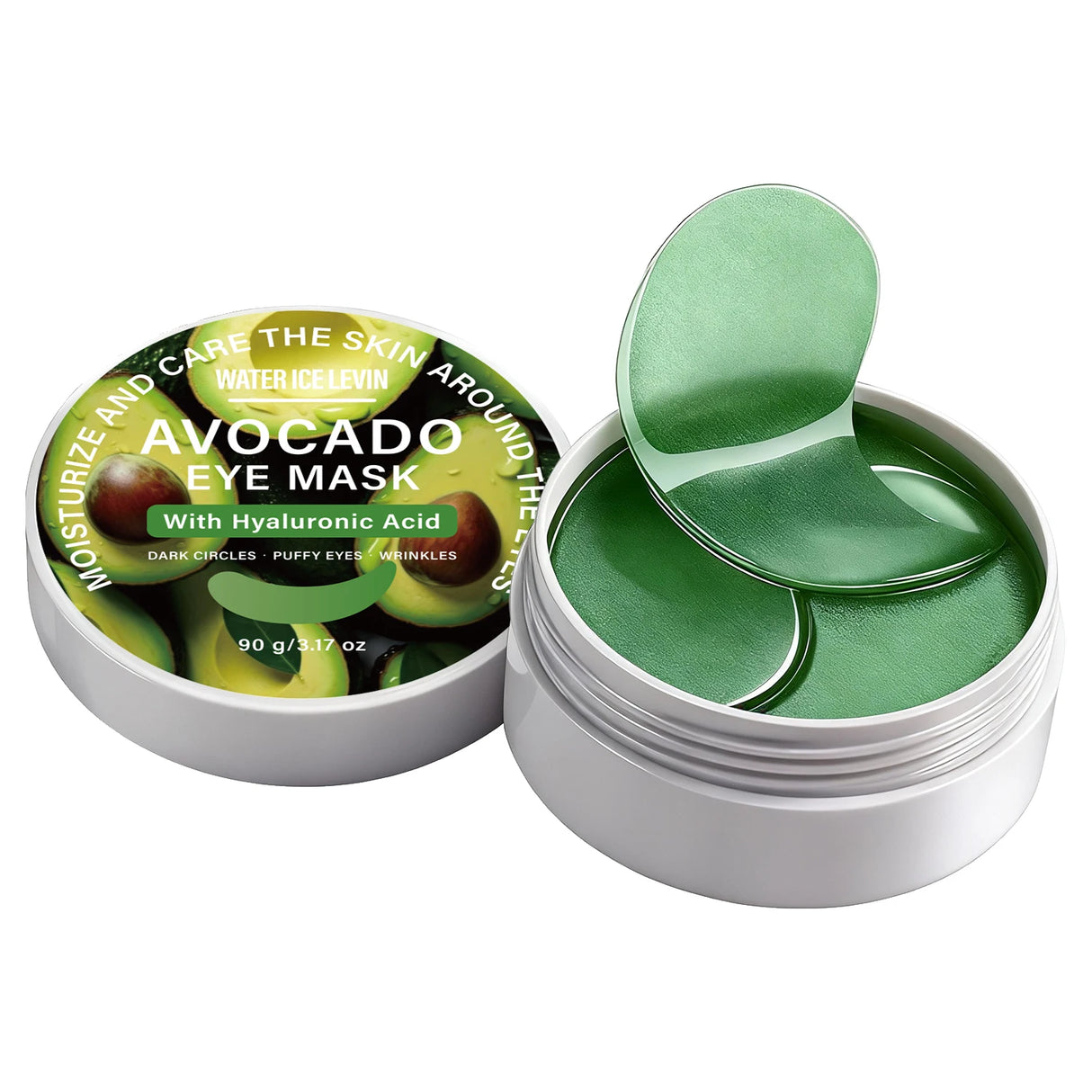 Rich Avocado Eye Mask Hyaluronic Acid Cocoa Butter Blend. Targets Dark Circles Puffy Eyes Wrinkles. Watericelevin 90g.