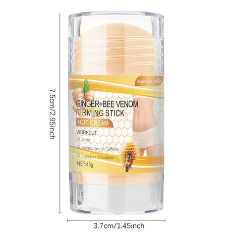Turmeric + Bee Venom Firming Cream Stick, Contains Coconut Oil, Moisturizing Firming Body Lotion for Men and Women, Hypoallergenic, Muscle Relaxation and Post-Exercise Recovery