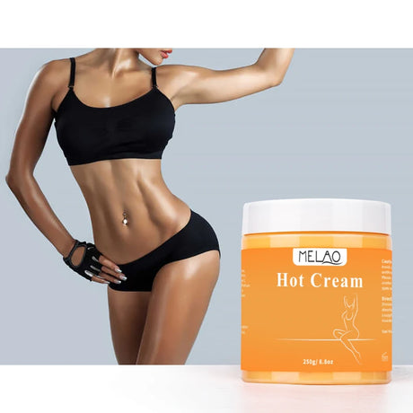 MELAO Hot Cream Massage Gel - Natural and 87% Organic Cellulite Cream - Multi Use Skin Toning Cream, Soothes Aches