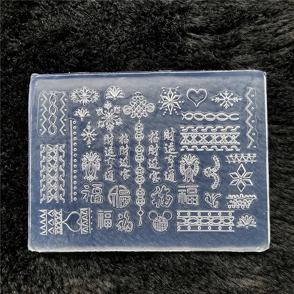 1pc Butterfly Sweater Snowflake 3D Acrylic Mold Photo Frame Silicone Nail Art Nails DIY Nail Art Templates Nails Mold