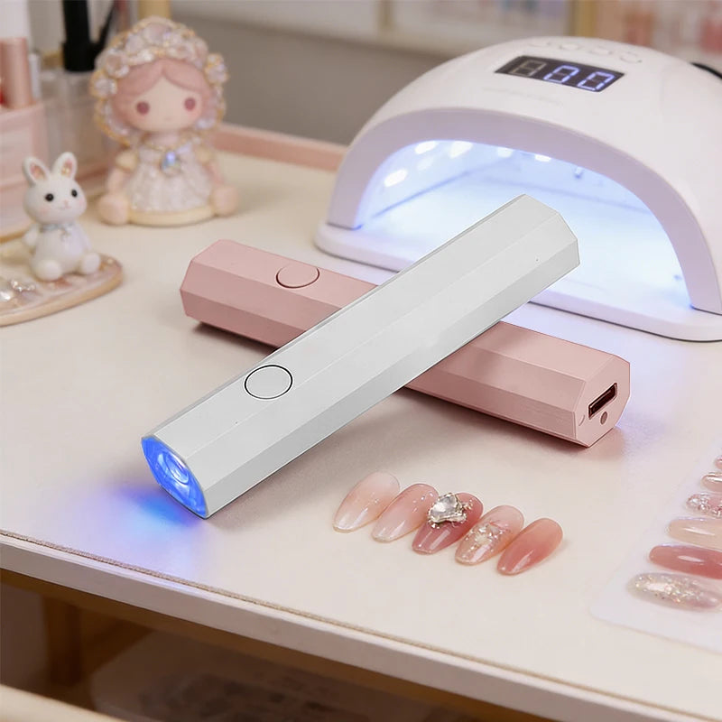 1pcs UV/LED Nail Lamp Set Handheld Light with Stand Rechargeable USB Gel Polish Nail Dryer For Quick Curing Manicure Tool