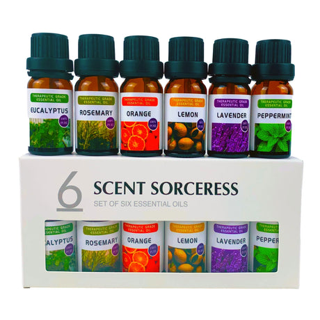 2026 Christmas Pure Lemon Sweet Orange Eucalyptus Lavender Peppermint Rosemary 6Pcs/Set Massage Aromatic Essential Oil Set Gift