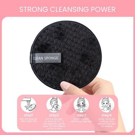 5PCS NEW Face Wash/ Makeup Remover Puff Suitable for Home Or Travel