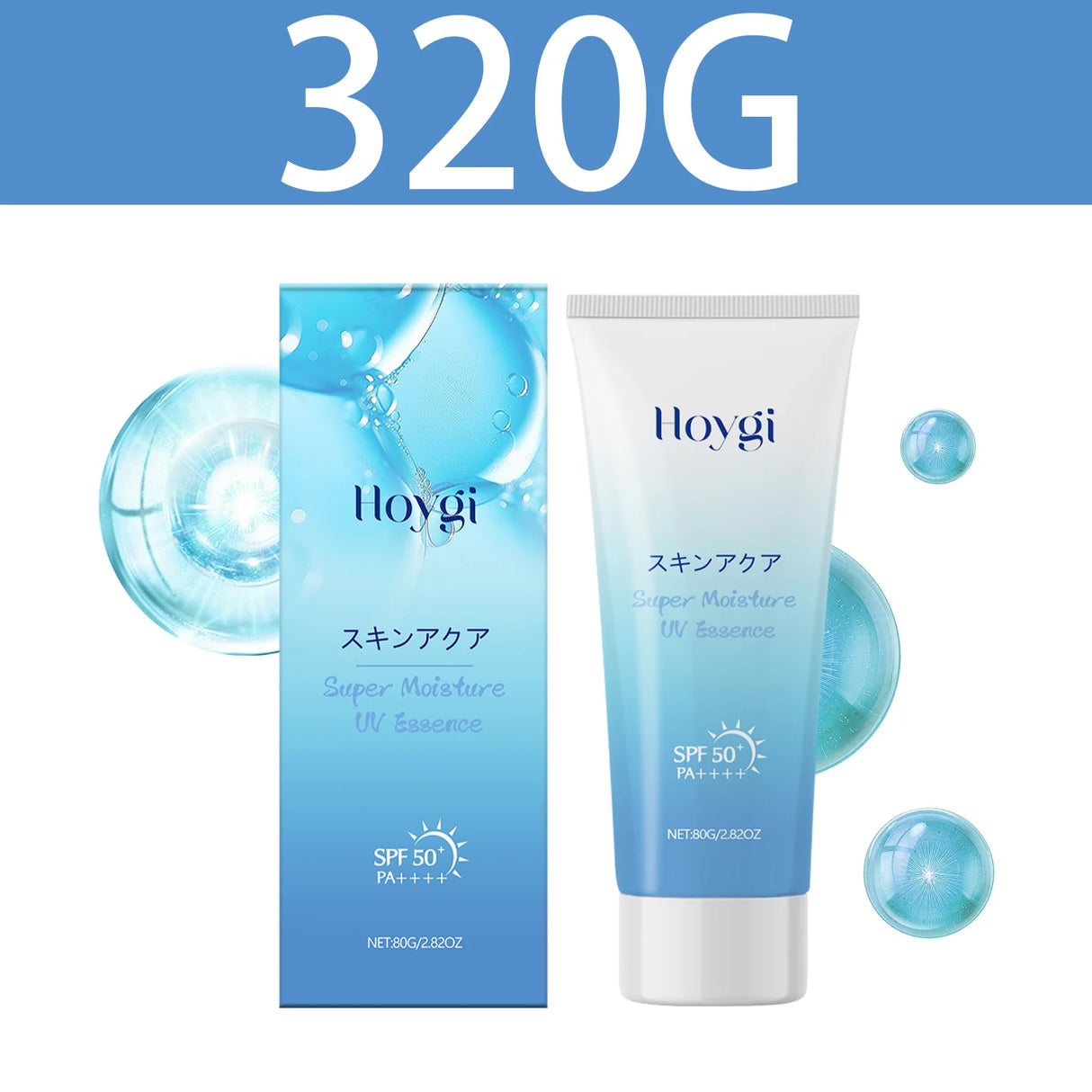 HOYGI SPF50 UV Sunscreen Hyaluronic Acid Face Cream Facial Protection Lotion For Men And Women Moisturizing Soothing Waterproof