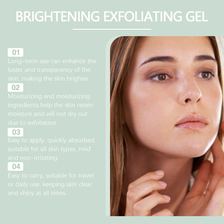 Exfoliating Peeling Gel Remove Dead Skin Dark Spot Deep Cleaning Purifying Brighten Tighten Pores Nourishing Repair Facial Scrub