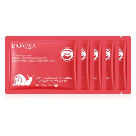 BIOAQUA Snail Crystal Collagen Eye Mask Anti Dark Circles Anti-Wrinkles Moisturizing Whitening Anti-Aging Eye Patches Skin Care