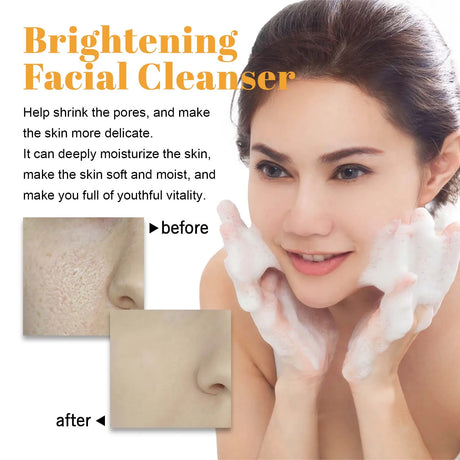 HOYGI Turmeric Cleanser Foam Deep Cleansing Blackheads Removal Moisturizing Shrink Pores Oil Control Skin Purifying Care 100ml