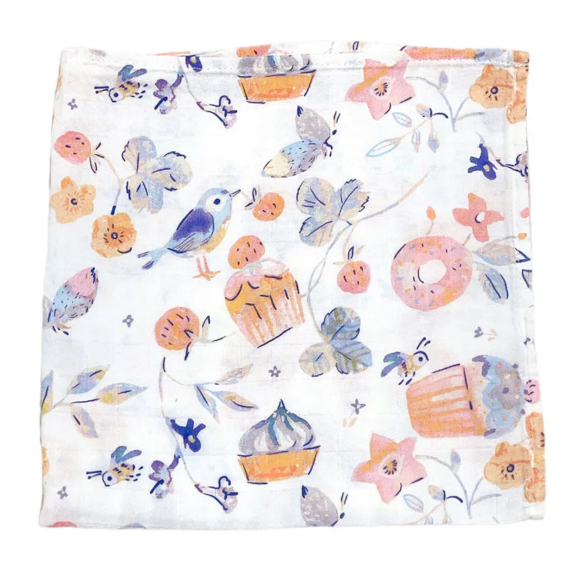 58x58cm Muslin Cotton Baby Towels Scarf Swaddle Bath Towel Newborns Handkerchief Bathing Feeding Face Washcloth Wipe