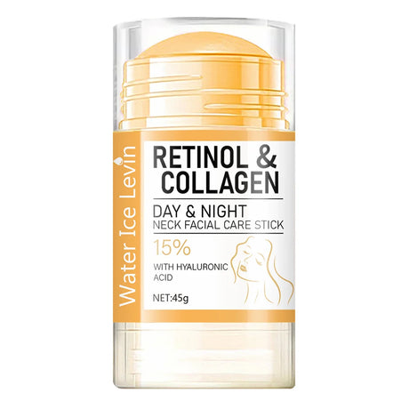 Retinol & Collagen Neck Facial Care Stick with Hyaluronic Acid, Deeply Moisturizes and Firms Skin Day & Night