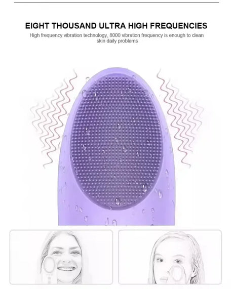 Multifunction Warm Facial 4 in 1Cleaning Brush Electric Face Washing Instrument 56℃ Face Massager Eye Face Cleaning Anti-Aging