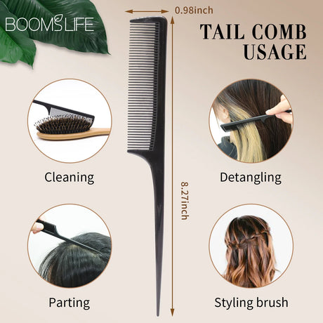 Denman Head Massage Brush Steel Hair Brush Wood HairBrush With Steel Needle Scalp Airbag Hair Brush For Hair Combing