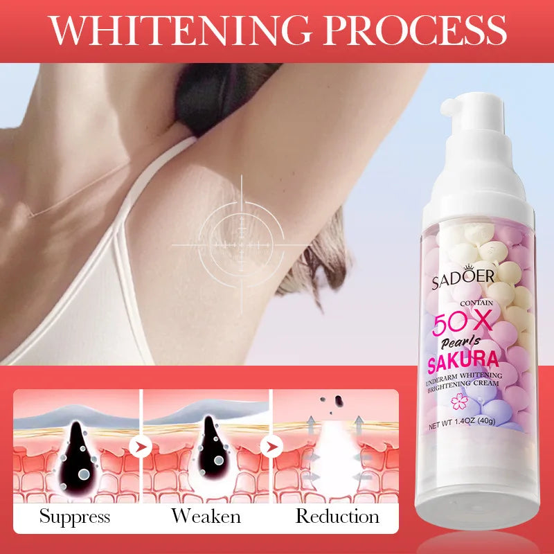 Whitening Cream Private Parts Underarm Bleaching Serum Whiten Butt Knee Brighten Inner Thigh Intimate Parts Dark Remove Melanin
