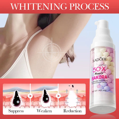 Whitening Cream Private Parts Underarm Bleaching Serum Whiten Butt Knee Brighten Inner Thigh Intimate Parts Dark Remove Melanin