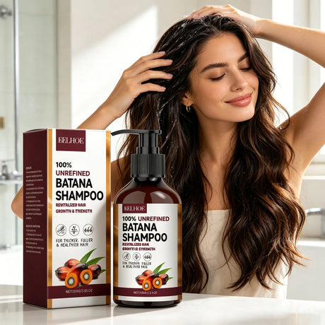 Batana Oil Shampoo Deep Cleaning Moisturizing Smooth Anti Frizzy Repair Damaged Hair Regulate Scalp Oil Regrowth Hair Care Set