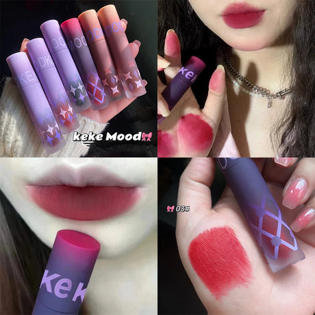 Pigeon Blood Red Matte Lipstick Waterproof and Lasting Blue Gothic Lip Gloss Sexy Punk Black Lip Tint Dark Lip Cream Makeup