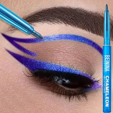 Shiny Chameleon Metallic Blue Eyeliner Gel Pen Eyeshadow