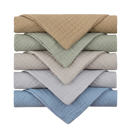 5PCS Soft Absorbent Gauze Cotton Baby Towels Wipe Face Cloths Towel Face Handkerchief Baby Bathing Feeding Washcloth