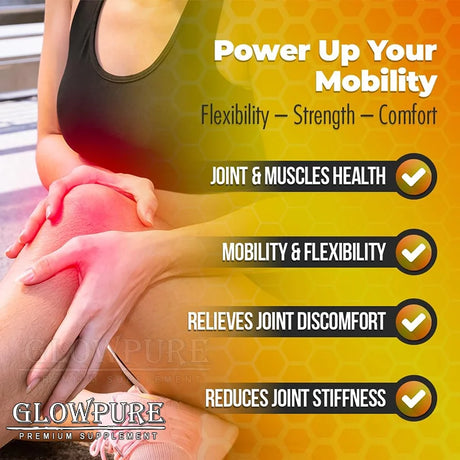 Bee Venom Extract Glucosamine & Turmeric Capsules for Joint & Muscle Health, Enhanced Mobility, Flexibility, Comfort Supplement