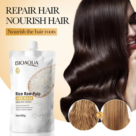 10/30/50/100/400g Magical Keratin Hair Mask 5 Seconds Repair Damaged Frizzy Hair Soft Smooth Shiny Rice Moisturizing Hair Care