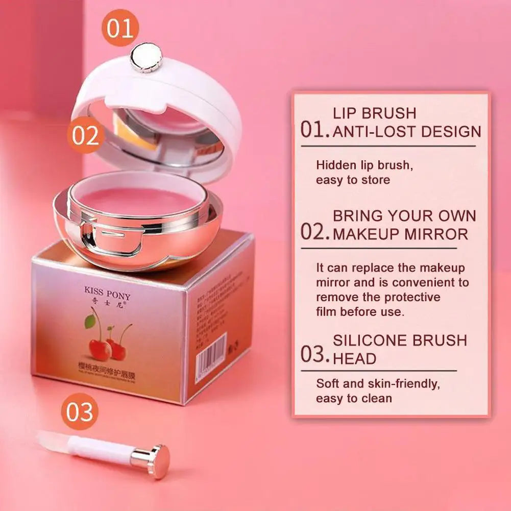 Moisturizing Cherry jelly Lip Mask Hydrating Exfoliating Lip film to Remove Dead Skin Improve Dryness Nourishing Smooth Lip Care