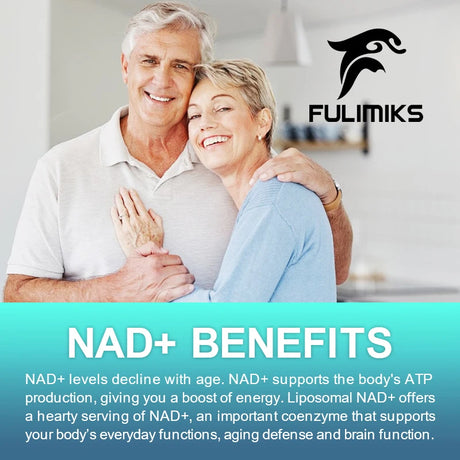 Liposomal NAD+ 1000mg Capsules, Supports Cellular Energy, Anti-Aging, DNA Repair, Brain, Heart Health & Natural Vitality