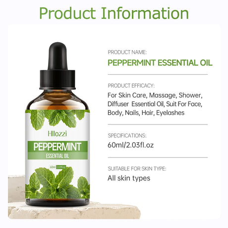 100ml/60ml/30mlPeppermint essential oil hydrating multifunctional essential oil aromatherapy candle car diffuser