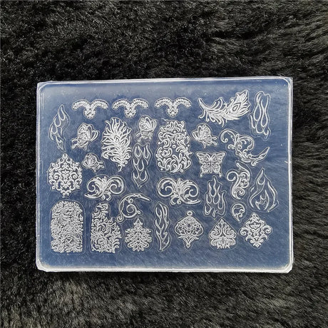 1pc Butterfly Sweater Snowflake 3D Acrylic Mold Photo Frame Silicone Nail Art Nails DIY Nail Art Templates Nails Mold