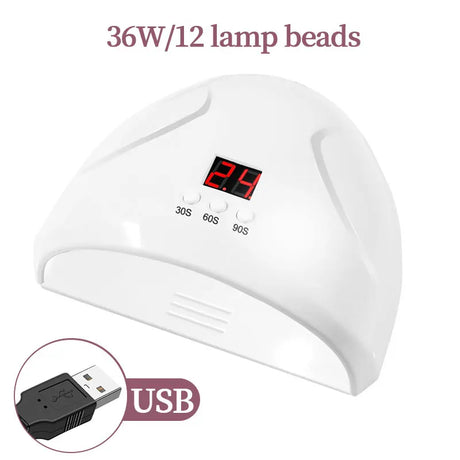 LULAA Portable Nail Lamp Professional Fast Curing Nail Dryer UV LED Nail Light for Acrylic Nails Gel Polish Travel Home