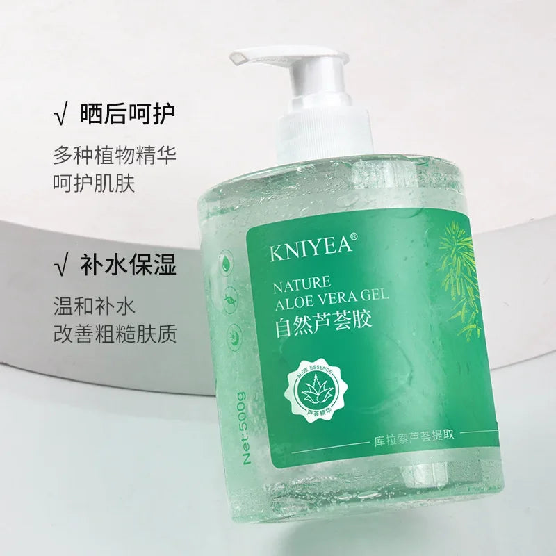 Hydrating Aloe Vera Gel 500g Moisturize Control Oil Shrink Pores Replenish Water Brighten Skin Color Repair After Sun