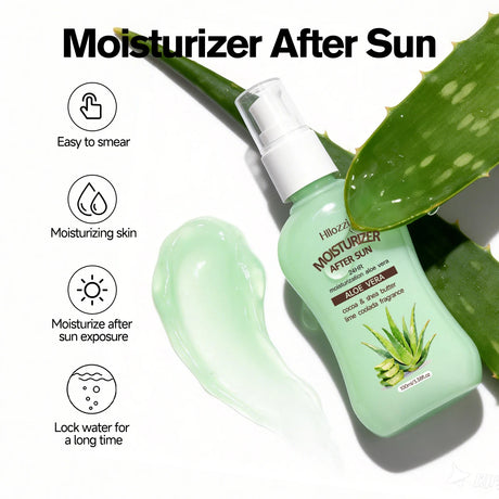MOISTURIZER AFTER SUN ALOE VERA GEL,Quick absorption, non-greasy texture, post-sun hydration, suitable for both men and women