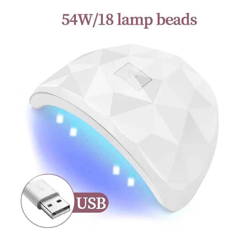 Nail Dryer Lamp UV Nail Polish Lamp Gel Curing Polishing Lamp for Gel Nails Gel Nail Polish Curing Dryer Home Salon Tool