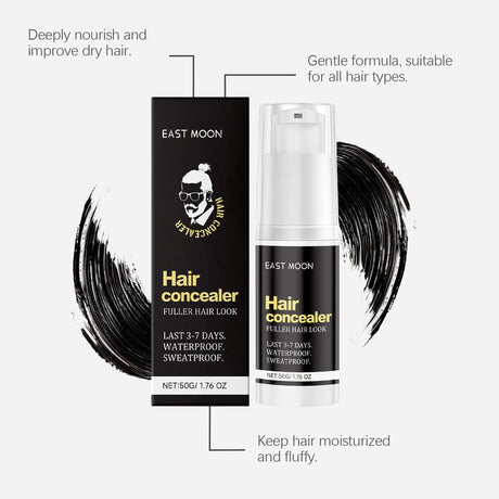 Men Hair Waterproof Concealer Hairline Shadow Root Cover up Repair Forehead Makeup Durable Hair Concealer Liquid Cream 50g