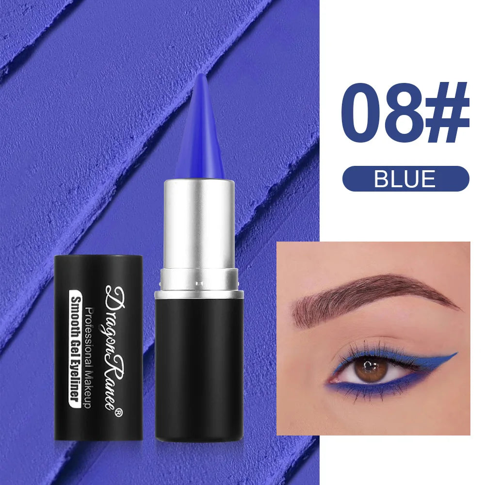 Matte Eyeliner Pencil Black White Blue Green Eyeliner Cream Waterproof and Not Easy To Smudge Colorful Eye Liner Eye Makeup Tool