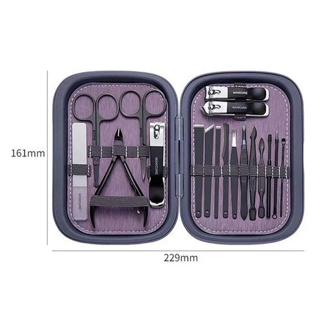 Professional Nail Kit 18 In 1 Manicure Set Nail Clipper Scissors Quality Stainless Steel Personal Care Manicure Complete Kit