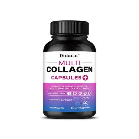 Multi Collagen Capsules with Hyaluronic Acid & Vitamin C, Support Cardiovascular, Skin Hair Nail Joint Bone & Digestive Wellness