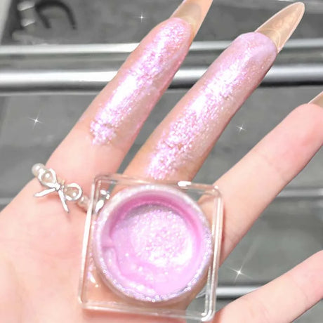 Pink Glitter Highlighter Gel Waterproof Pearlescent Purple Gray Diamond Brighten Lying Silkworm Eyeshadow Liquid Facial Makeup