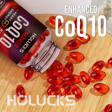 CoQ10 Supplement, Antioxidant for Cardiovascular & Heart Health, Immune Energy & Vitality Support, Super Absorption, Non-GMO