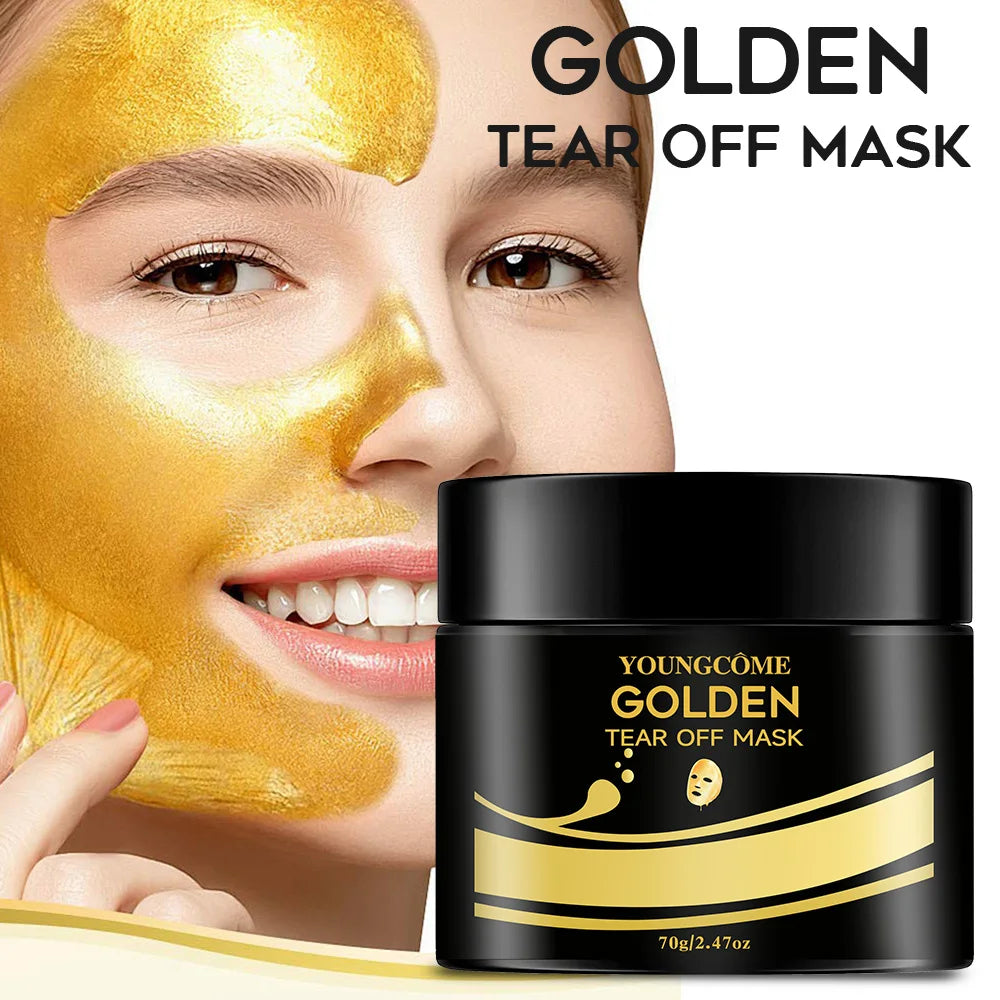 24K Gold Tear Off Mask Deep Cleansing Remove Blackheads Firming Skin Oil-Control Whitening Skin Care Moisturizing Masks