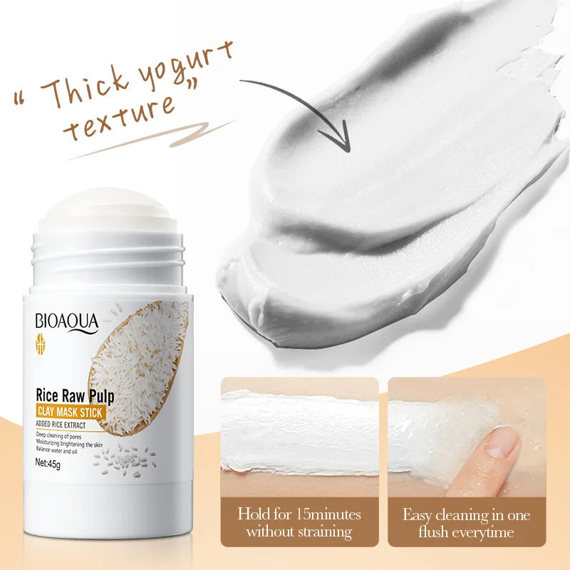 Facial Remove Blackhead Rice Solid Mask Acne Blemish Black Dots Clean Face Shrink Pores Stick Cream Brighten Korean Skincare New