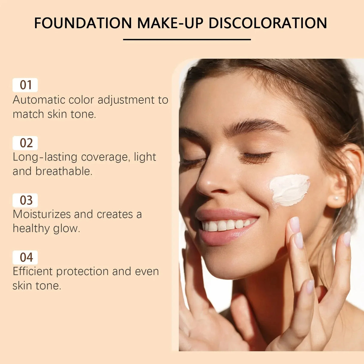 Color Changing Foundation Makeup Concealer Long Lasting Moisturizing Nourishing Oil-Control Skin Face Base Cosmetics