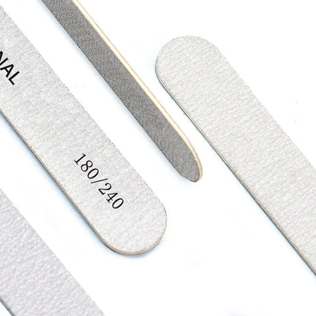 100Pcs Wooden Nail File Professional Sanding Buffer Files 100/180/240 Double Side For Salon Manicure Pedicure UV Gel Tips Tools